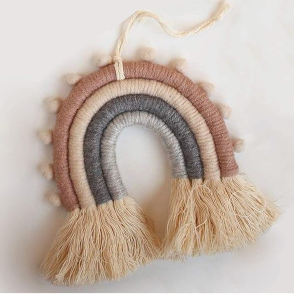 Rainbow macrame wall hanging